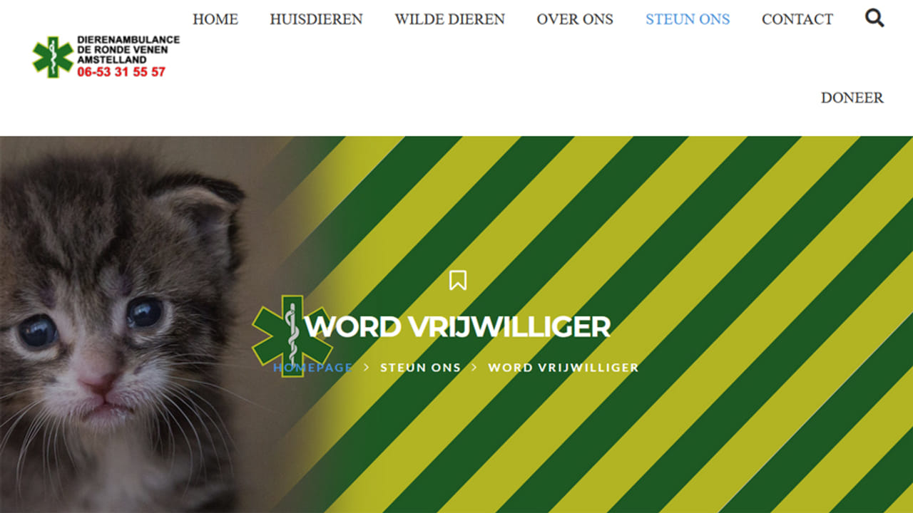 Dierenambulance Stichtse Vecht luidt de noodklok