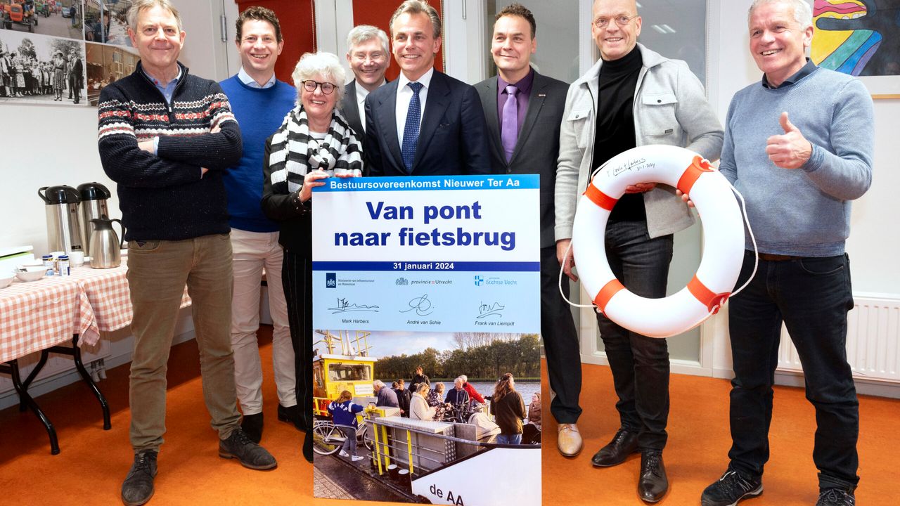 Overeenkomst over fietsbrug Nieuwer Ter Aa getekend